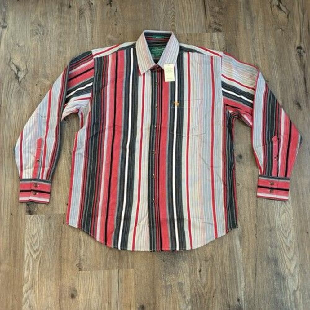 Abercrombie & Fitch Men's M Striped Long Sleeve Button-Up Shirt Muscle Fit